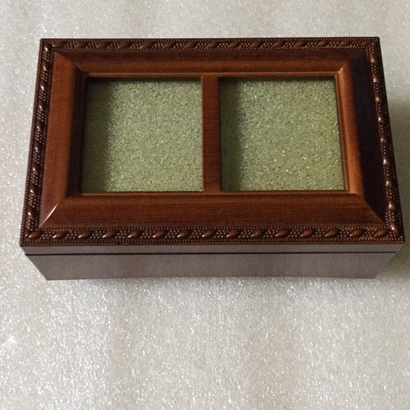 music photo box Accessories Mahogany Wood Photo Frame Music Box